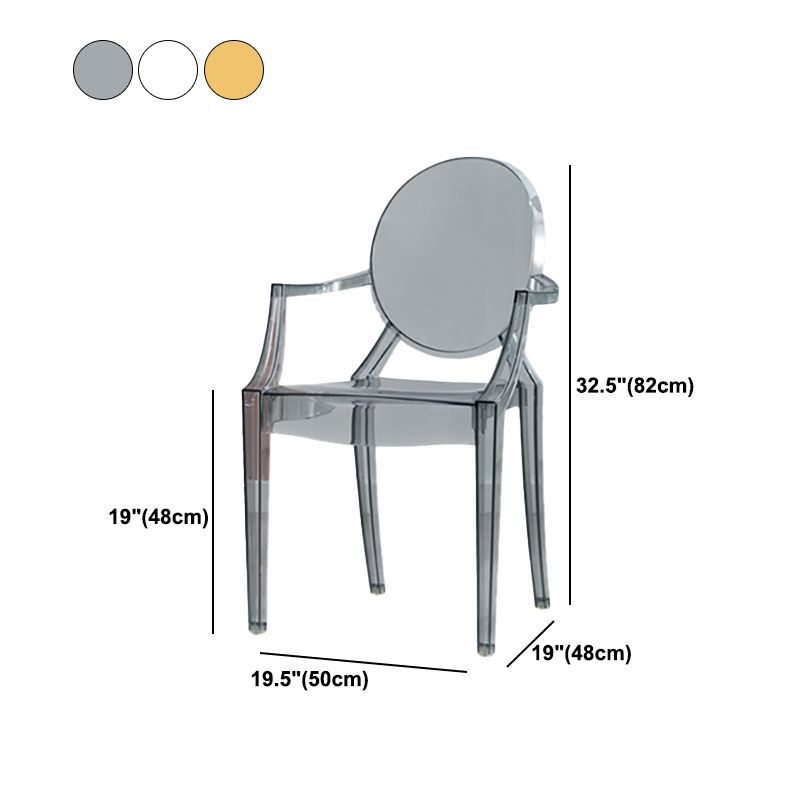 King Louis Back Chair Scandinavian Acrylic Dining Kitchen Room Armchair