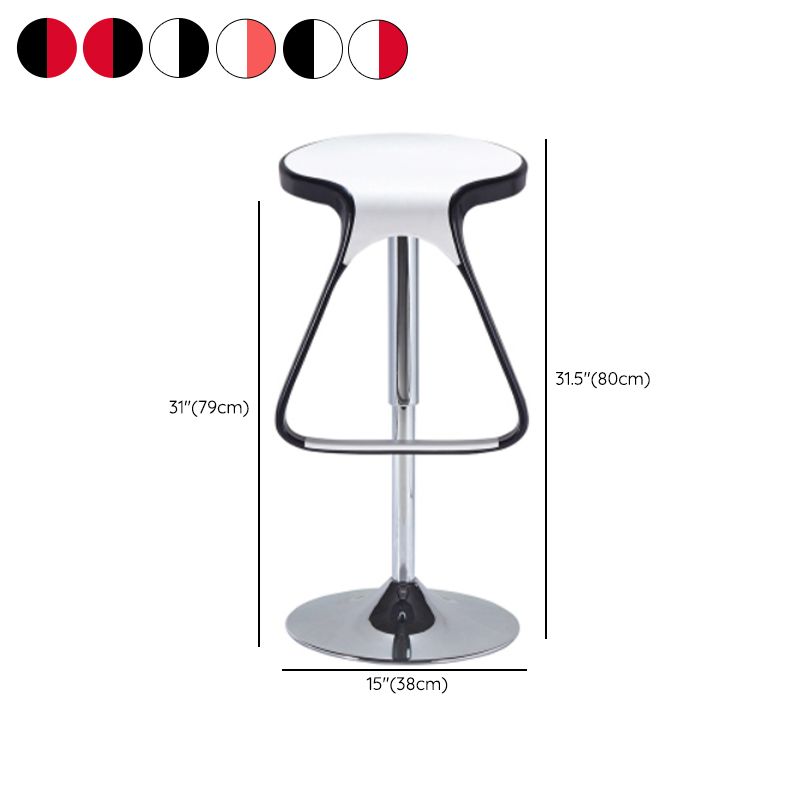 Plastic Counter Stool Modern Adjustable Height Bar Stool with Footrest