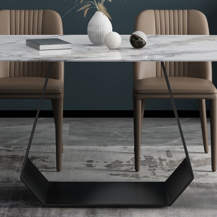 Modern 1/2/7 Pieces Dining Table Set with Marble Top Rectangle Dinette Set