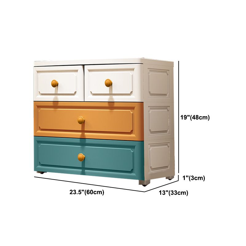 Plastic Storage Cabinet Contemporary Wardrobe Cabinet with Drawer for Home