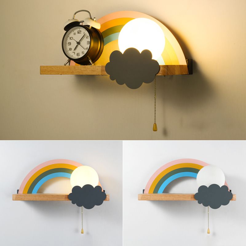 Nórdicos Macarons en forma de pared en forma de nube Iron Iron 1 Light Sponces