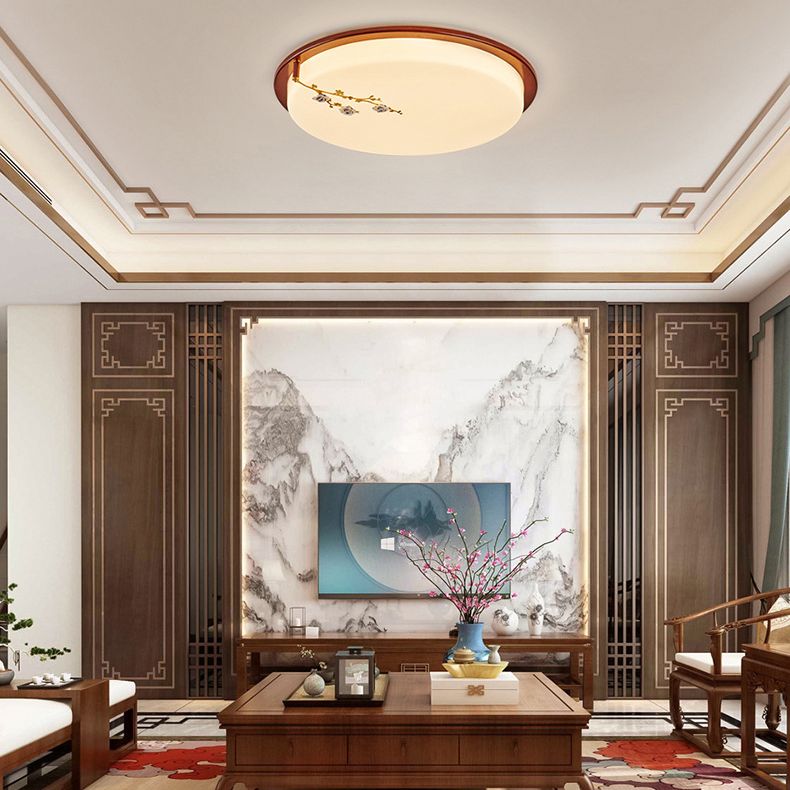 Weiße geometrische Deckenleuchte, minimalistische Acryl-LED-Einbauleuchte mit Keramikrosette