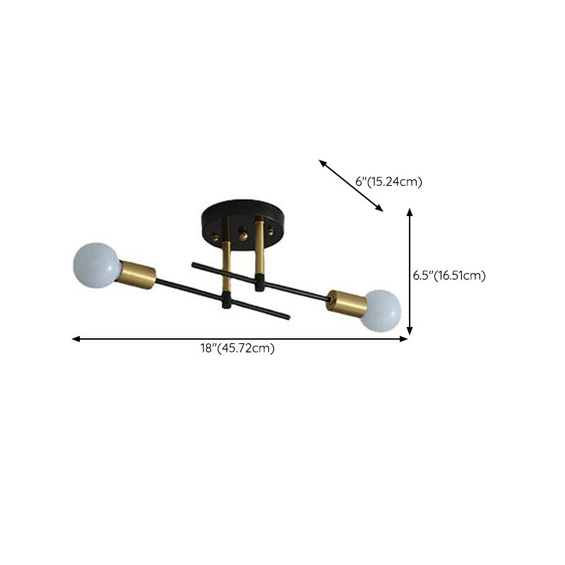 Industrial Ceiling Light Simplicity Flush Mount Light Fixture for Bedroom