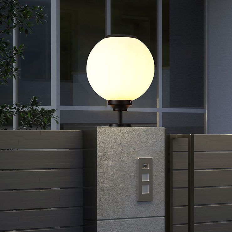 Contemporary Pillar Lamp Minimalist Outdoor Light for Garden