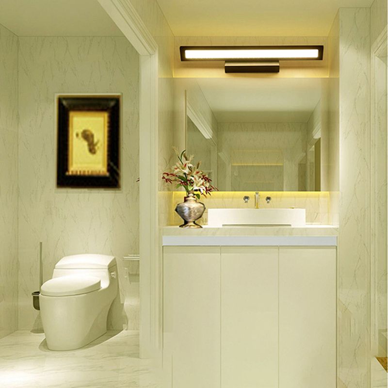 Illuminazione con funce murale rettangolo moderno metallo 1 lampada da parete leggera