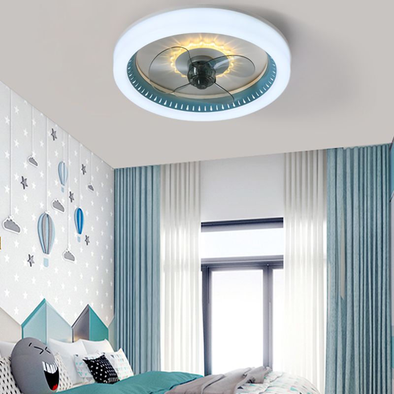 Moderne stijl plafondventilator verlichting metaal 1 licht plafondventilator licht voor keuken