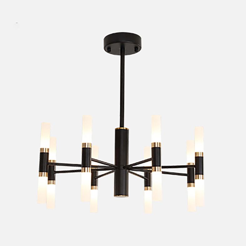 Linear Chandelier Light Fixtures Postmodern Multi-Head Suspension Pendant Lamps for Living Room