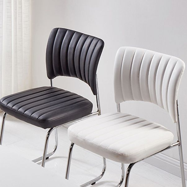 Modern Style Task Chair Mid-Back Ergonomic Armless Office Chair