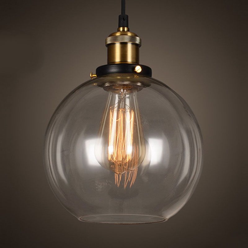 1 Light Pendant Lamp with Lucency Glass Modern Suspension Lighting Fixture