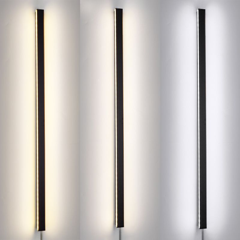 Ein leicht linear linearer Metallwand Licht moderne Wandmontageleuchte in Schwarz