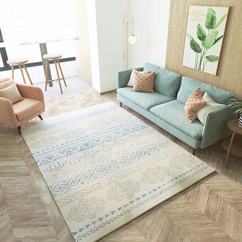Tapis de dossier de bœuf Bohemian Simple Multicolor Tapis de support de secours de secours pour le salon