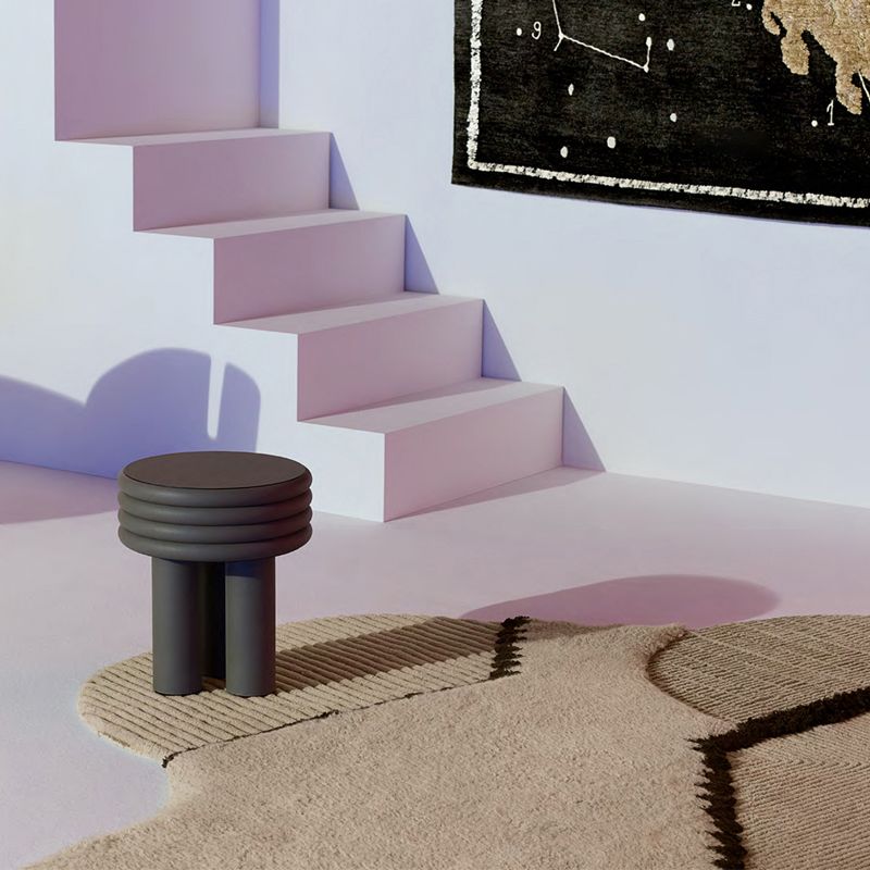 3 Legs Coffee Cocktail Table with Round Plastic Top Contemporary