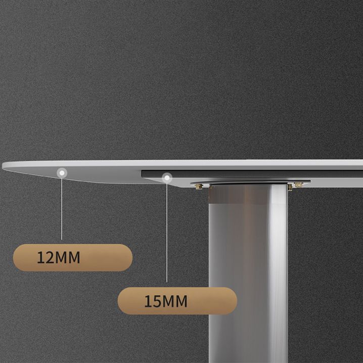 Sintered Stone Top Rechtecktisch für Restaurant Moderner Esstisch mit Doppelpodest