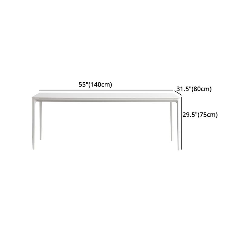Modern 1/4/5/6/7 Pieces White Dining Set Sintered Stone Dining Table Set with Chairs