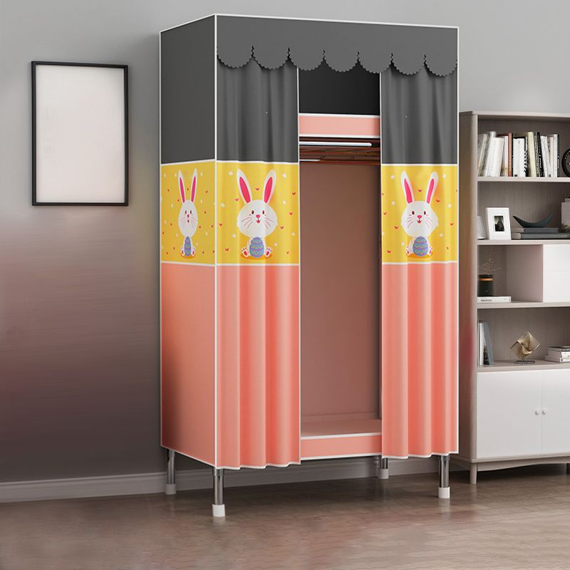 Modern Style Wardrobe Metal 1-Door Wardrobe Closet for Bedroom