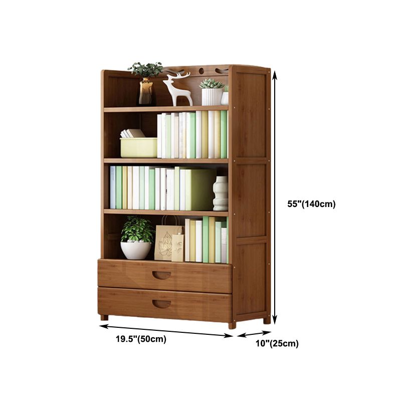 9.9" W Modern Bookcase Matte Finish Closed Back Bookshelf for Study Room