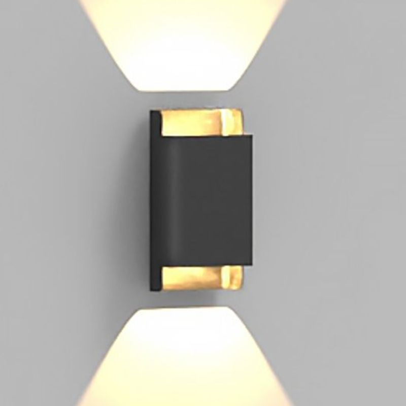 Contemporary Metal Wall Light with Stainless Steel Shade for Living Room