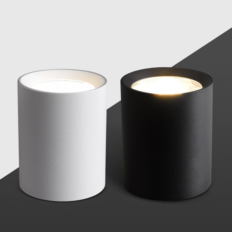 Cylinder Metal Ceiling Light Fixture Modern Style LED Ceiling Flush Mount