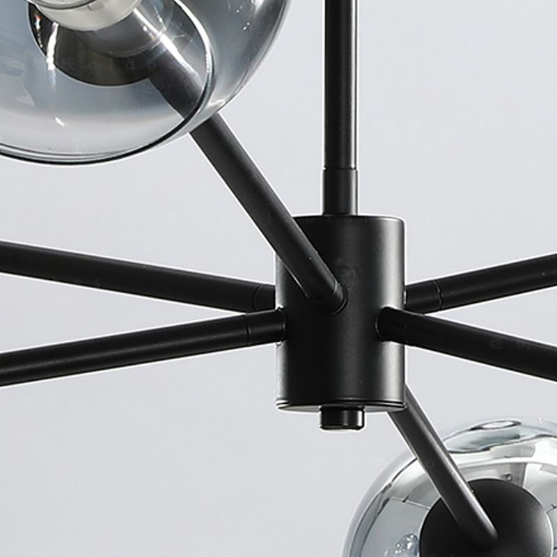 Black MODERN MODERNITURA MODERNO LUMINAMENTO FUMATO FUMA GRIGHTE 6 FIGLI DI LUCCHINI