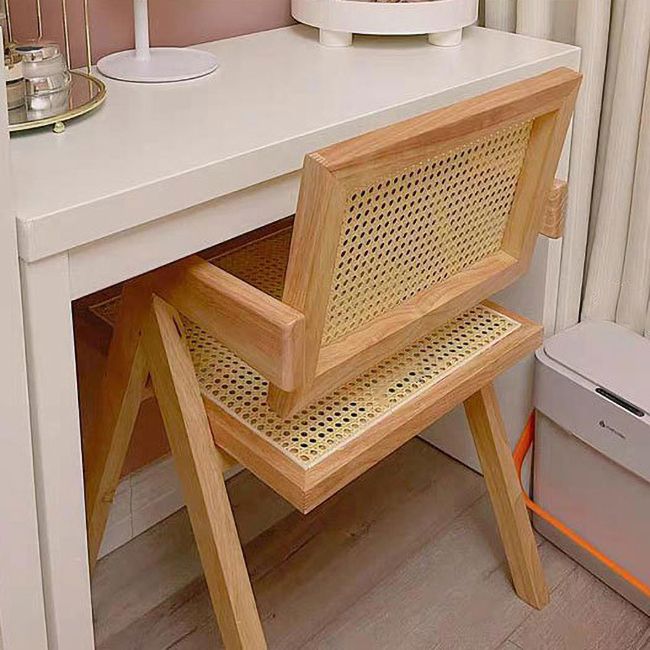 Contemporary Solid Wood Dining Room Chair Set Open Back Dining Arm Chair