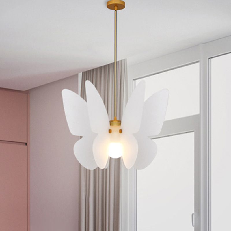 Vlinder plafond hang armatuur moderne acryl single head eetkamer hanger lichtkit in wit