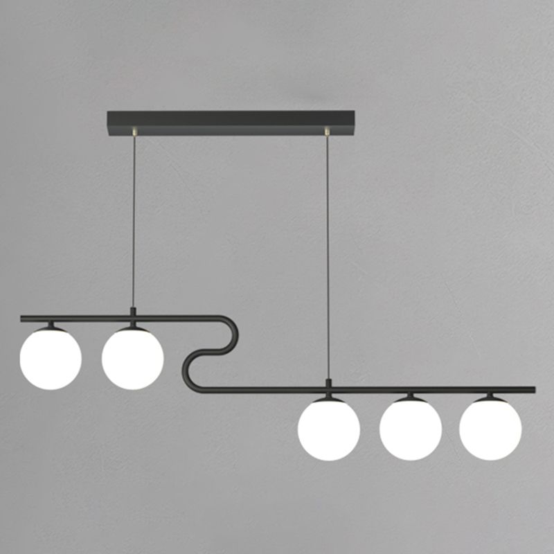 Apparecchiatura dell'illuminazione dell'isola Globe in stile Nordic Glass Isola sospesa per sala da pranzo
