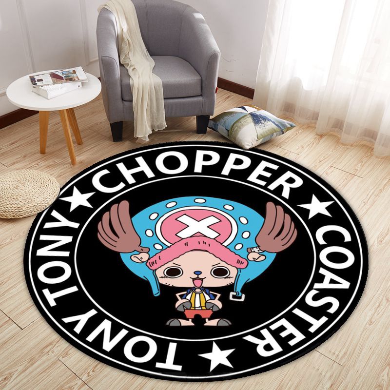 Modern Cartoon Print Rug Multi-Color Polyster Area Rug Anti-Slip Backing Machine Washable Carpet for Kids Room