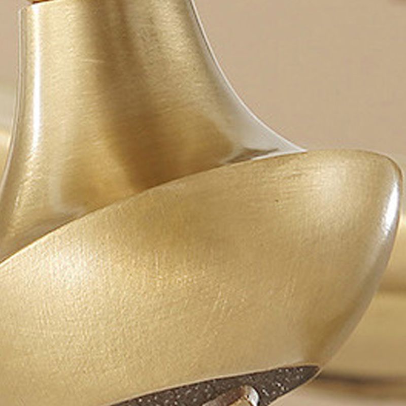 American Style Chandelier Gold Multi Head Glass Hanging Light for Restaurant