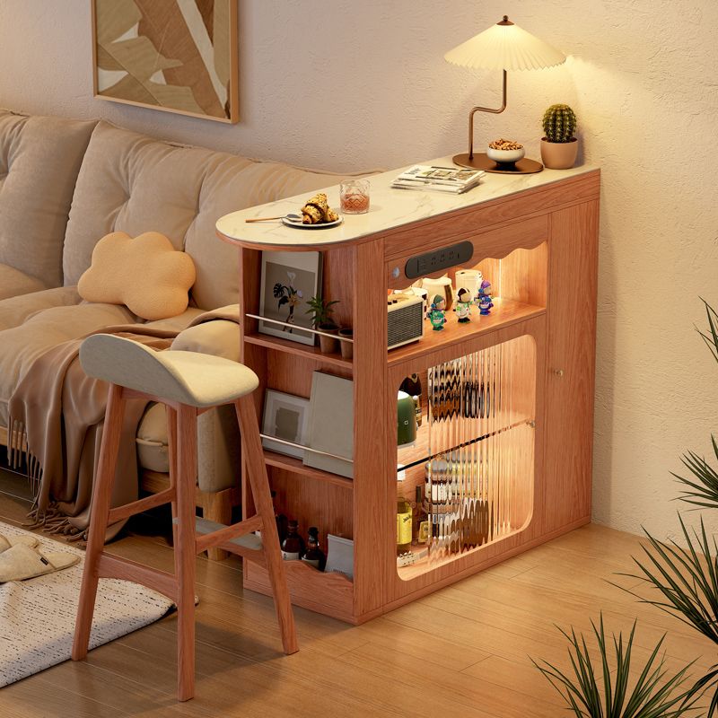 1/2/3 Pieces Bar Stool and Table Set Full Natural Contemporary