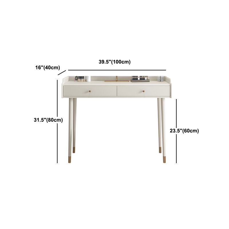 Bedroom Contemporary Storage Box 2-Drawer Cream Vanity Dressing Table