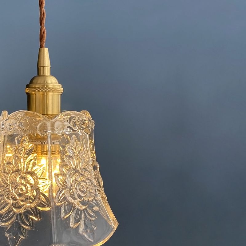 Pendante de style minimalisme moderne Shade en verre de verre pendante pour la barre de chevet