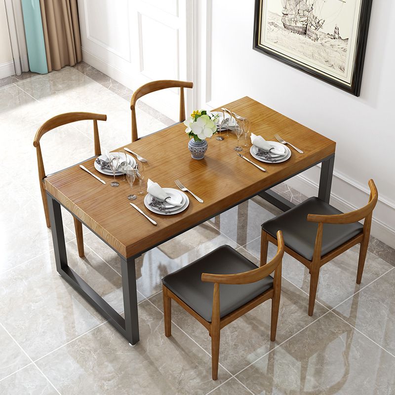 Contemporary Solid Wood Dining Table Rectangle Dining Table for Home Use