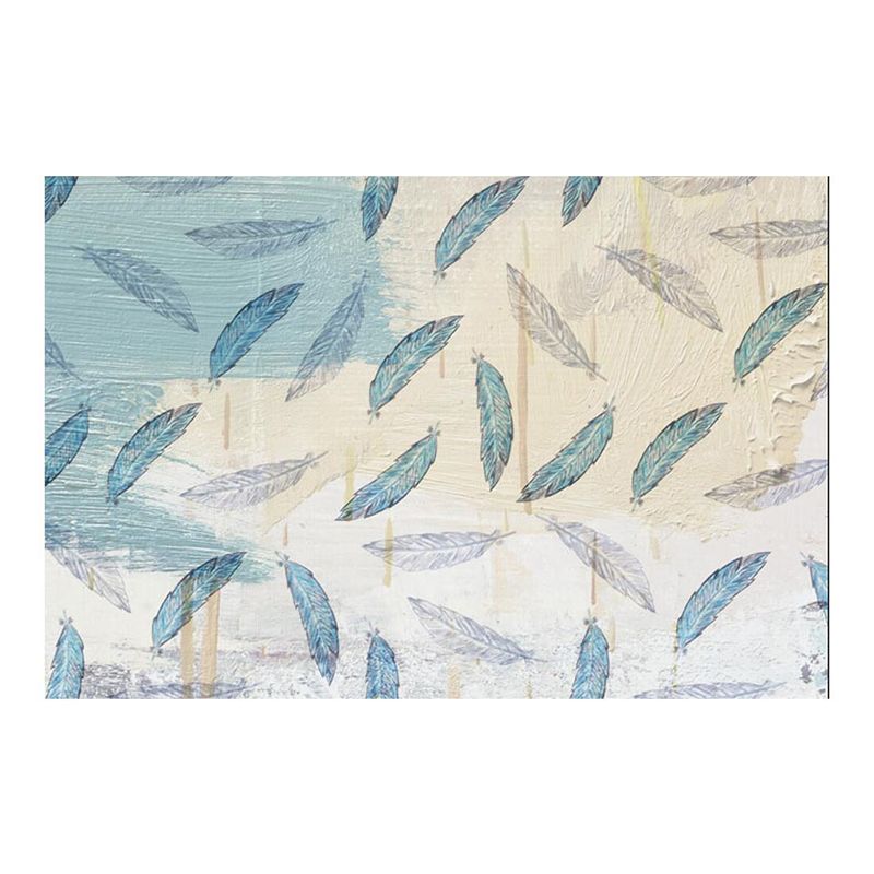 Light Gold Ginkgo Biloba Rug Polyester Simple Rug Washable Rug for Drawing Room