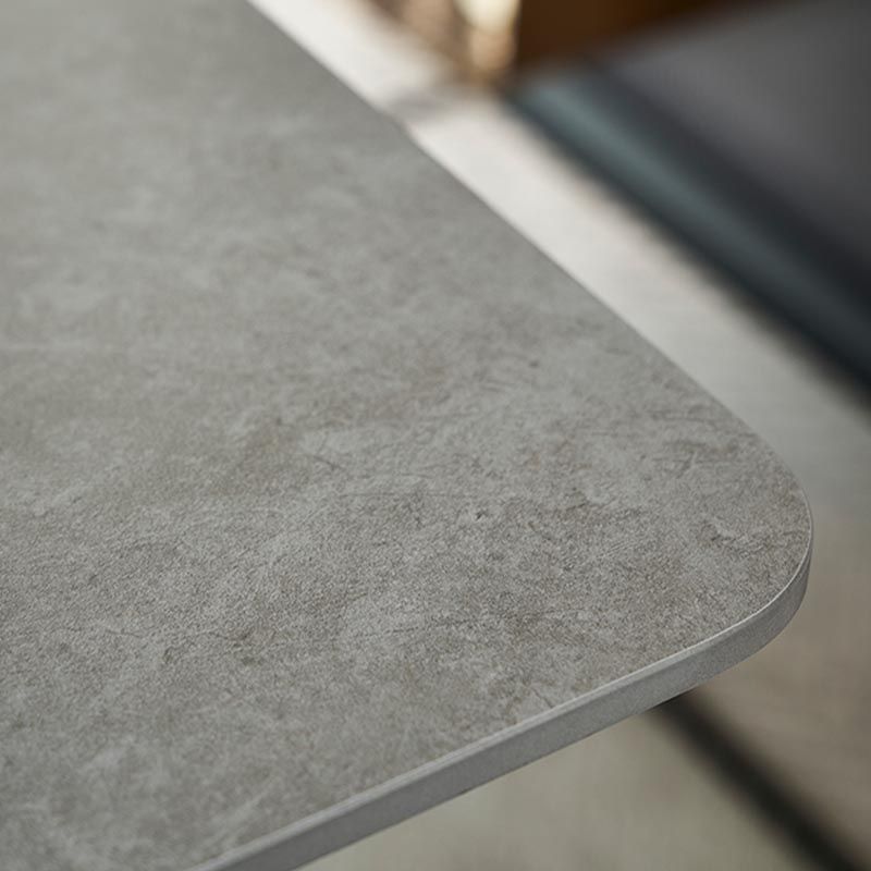 Mid-Century Rectangle Dining Table Solid Wood Base Dining Table for Dining