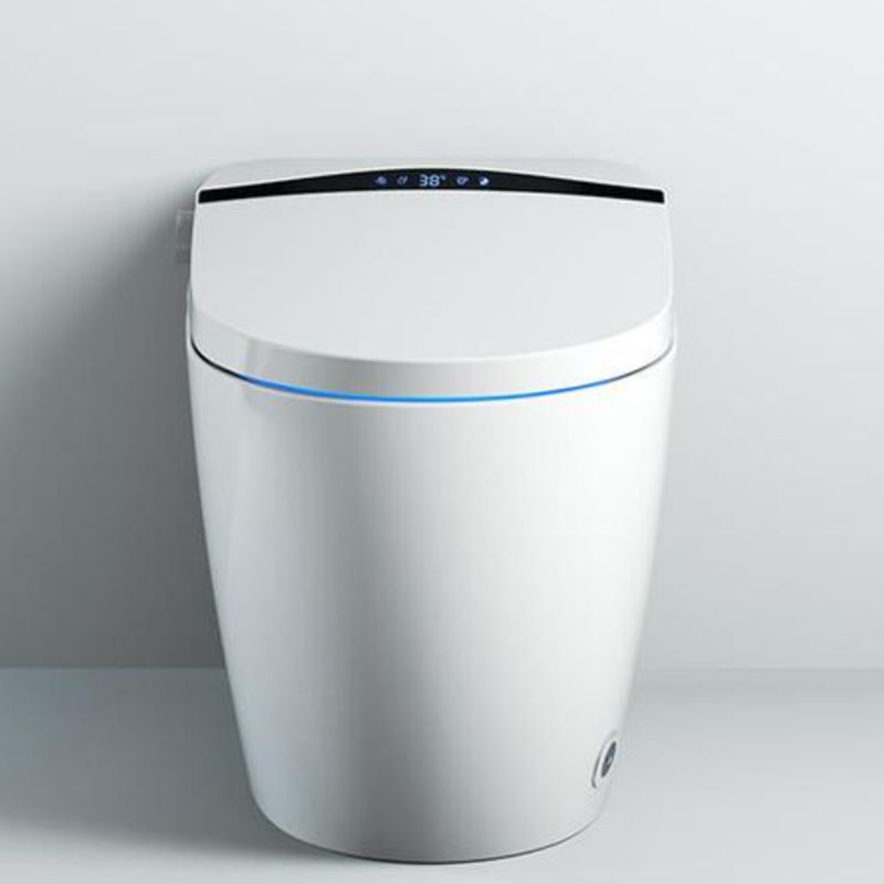 Contemporary Siphon Jet Flush Toilet Heated Seat Included Toilet Bowl for Bathroom