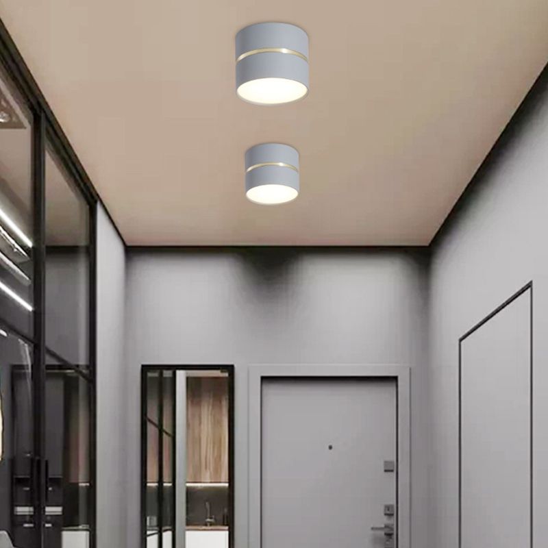Modern Minimalist Metal Flush Mount Plafond Lamp Cilinder Shape LED Flush Mount Lighting voor slaapkamer