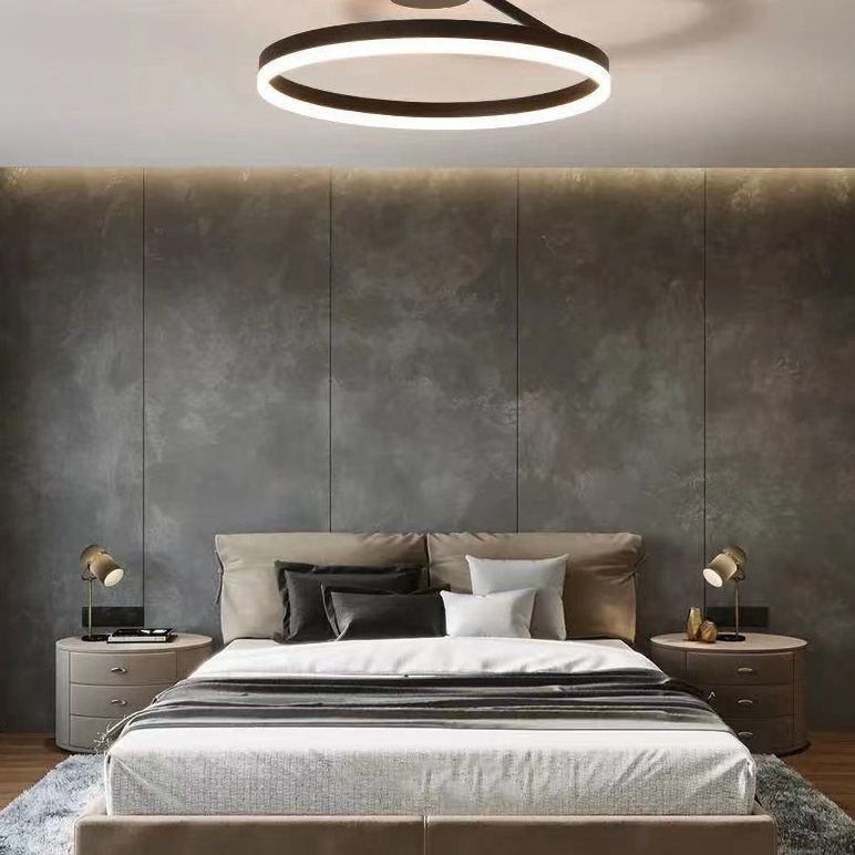 Ronde semi-inbouwverlichting Hedendaagse metalen plafondlampen voor slaapkamer