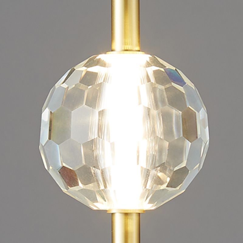 Contemporary Hanging Ceiling Light Linear Crystal Linear Pendant Light for Bedroom
