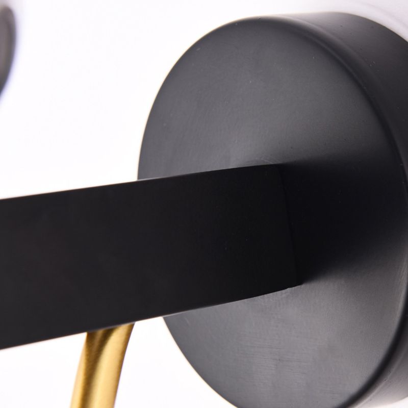 Modern Style Brass Wall Light Bowl Wall Sconce with Glass for Living Room