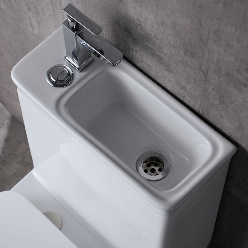 Contemporary Flush Toilet Floor Mount One-Piece Toilet Porcelain Urine Toilet