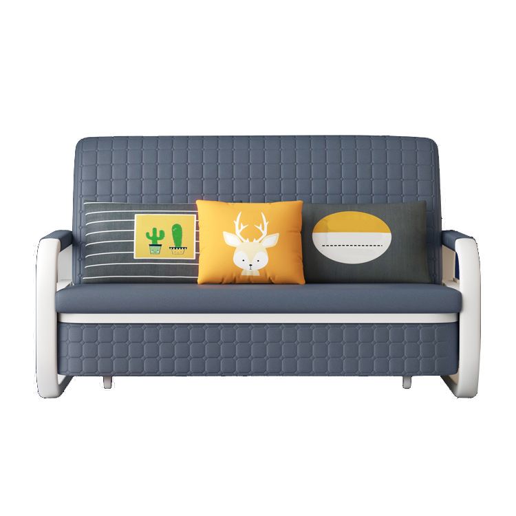 Pillow Included Sofa Futon Cushion Back Round Arms Convertible Sofa