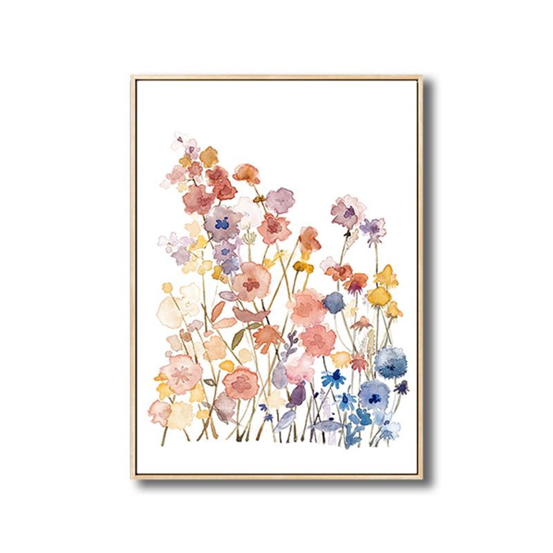 Rustic Flower Blossom Canvas Print Soft Color Living Room Wall Art Decor, Textured