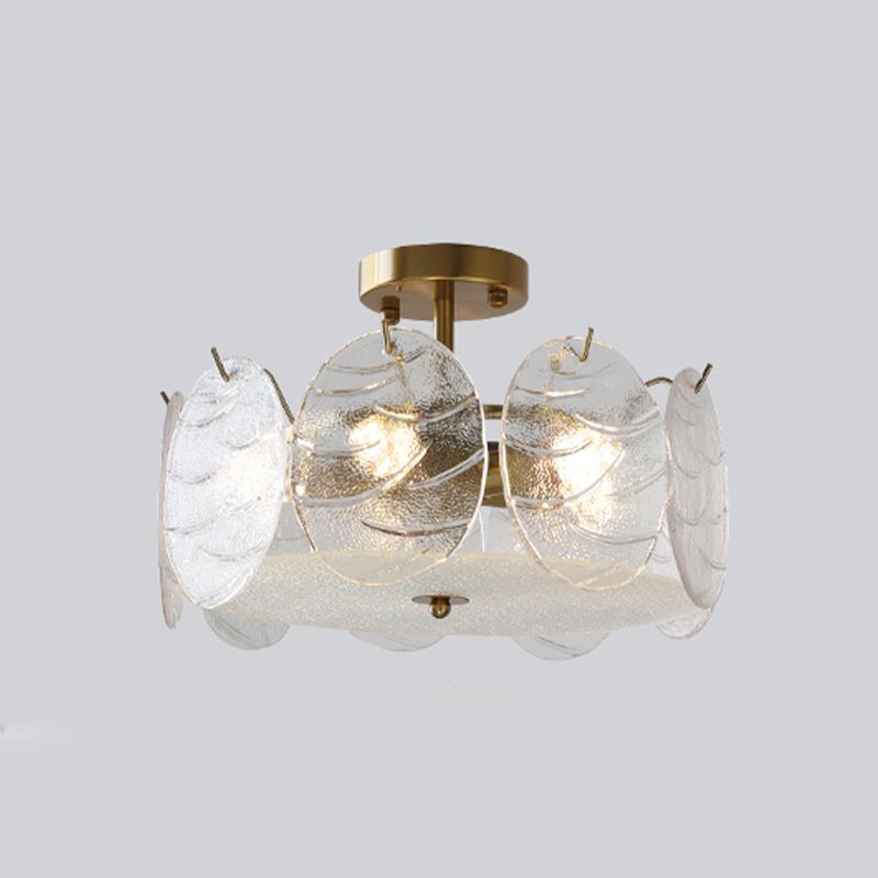 Nordic Ceiling Lamp Simple Glass Shade Flush Mount Light Fixture