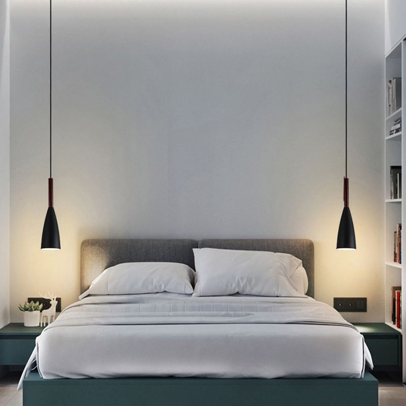 LED Metal Pendant lampe chambre à coucher moderne de style saccagé à style simple moderne