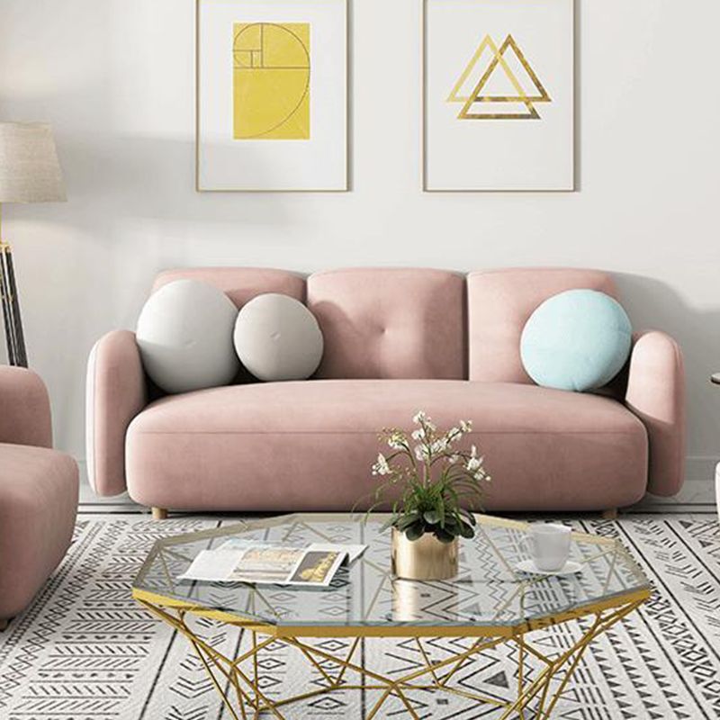 Contemporary Square Arm Sofa 28.74" Wide Standard Sofa for Living Room