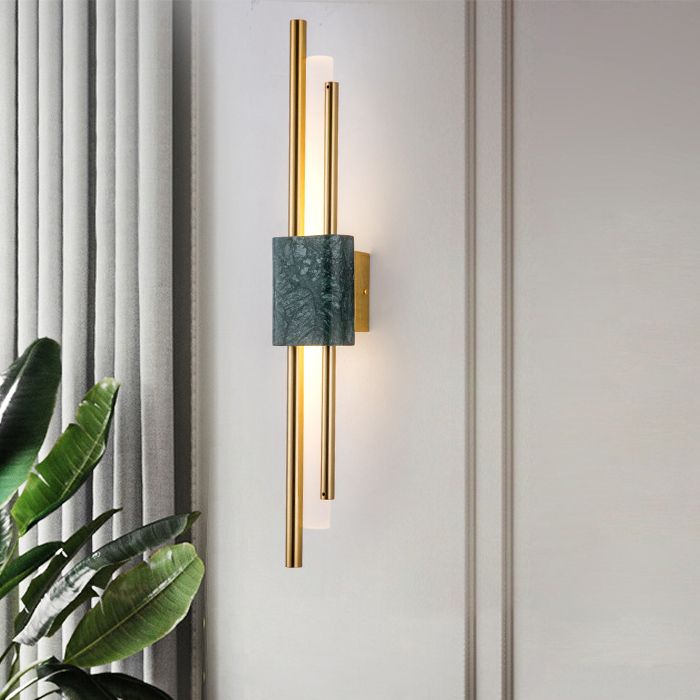 Modern Luxury LED Wall Lamp Iron Cylindrical Wall Sconce with Acrylic Shade