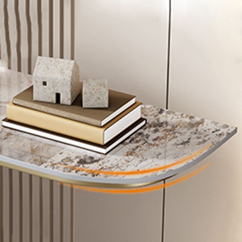 11.8 Inch Wide Console Table Scratch Resistant Slate Glam End Table