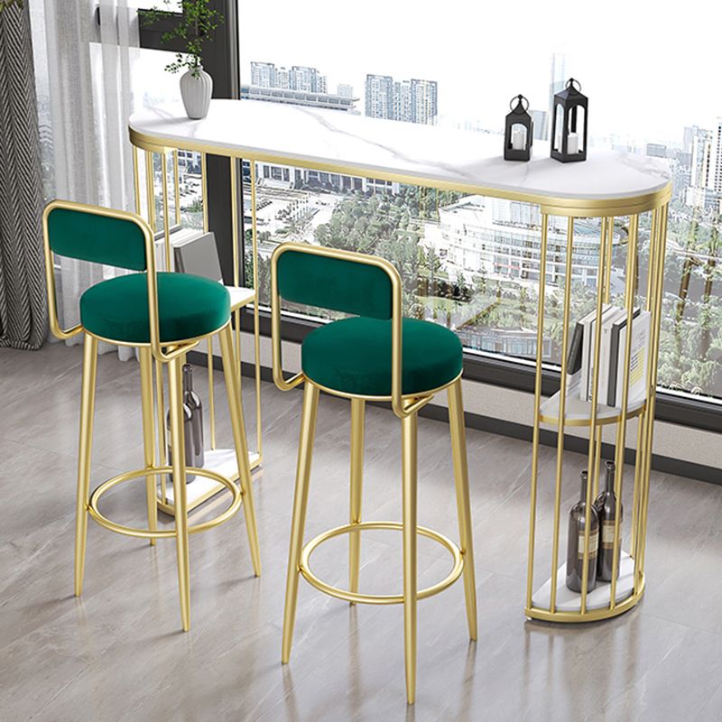 Modern Style Bar Table Set 1/2/3 Pieces Stone Rectangle Bistro Set for Indoor