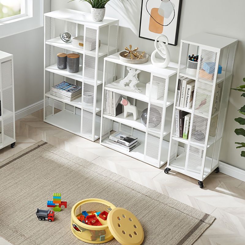 Scandinavian Metal Open Etagere Bookshelf with Iron Frame and Shelf