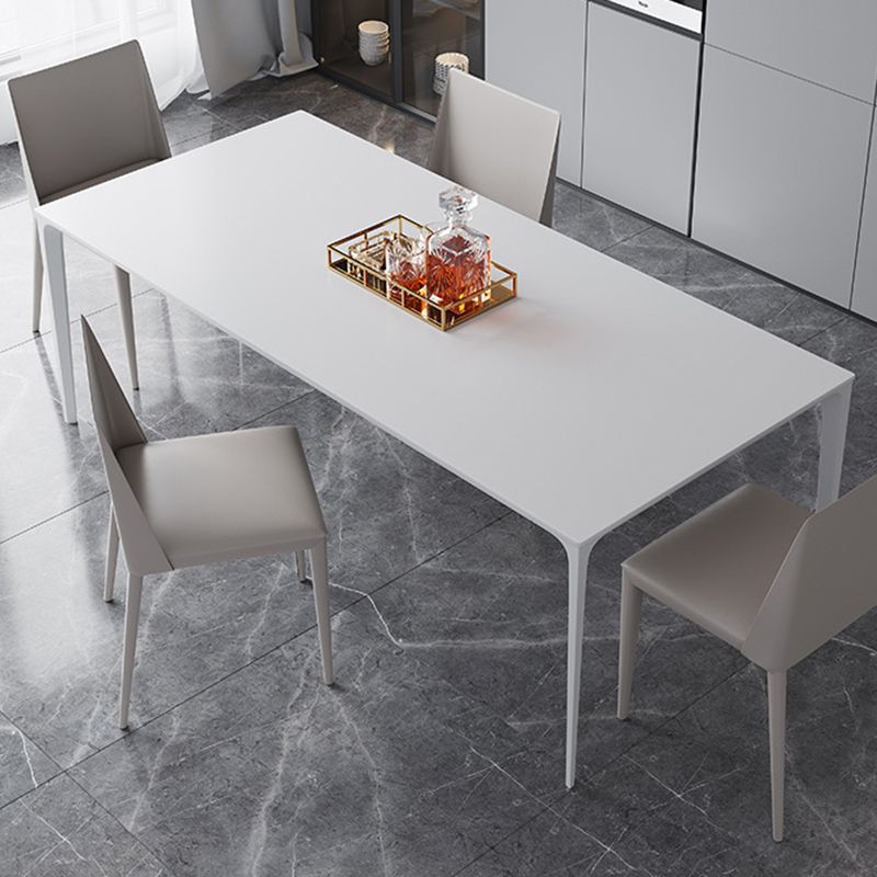 Industrial Dining Room Table Rectangle Stone Dinette Table for Home